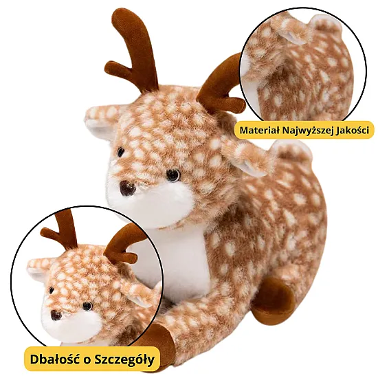 Plush Mascot Cuddly Toy Deer Brown Spotted 23cm Plīša rotaļlietas