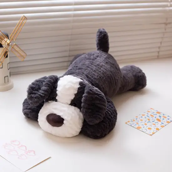 Plush Mascot Cuddly Toy Dog Dark Gray 30cm Plīša rotaļlietas
