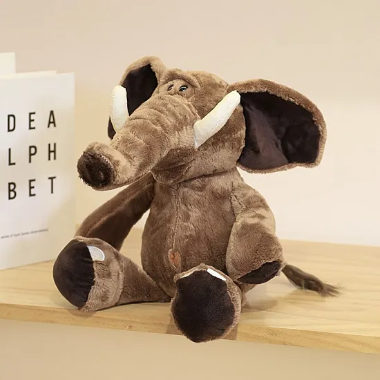 Plush Mascot Cuddly Toy Elephant With Big Ears Brown 22cm Plīša rotaļlietas