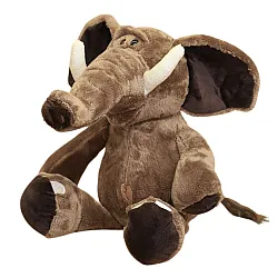 Plīša talismans Mīļš rotaļlietu zilonis ar lielām ausīm brūns 22cm