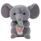 Plush Mascot Cuddly Toy Elephant With Strawberry Gray 23cm Plīša rotaļlietas