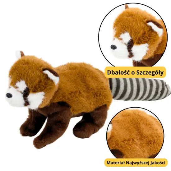 Plush Mascot Cuddly Toy Panda Red 45cm Plīša rotaļlietas
