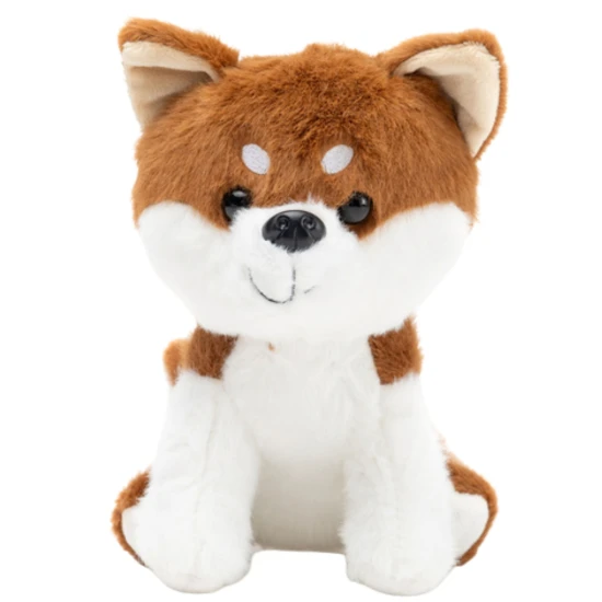 Plush Mascot Cuddly Toy Small Dog Shiba Inu White Brown 20cm Plīša rotaļlietas