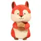 Plush Mascot Cuddly Toy Squirrel with Nut 25cm Plīša rotaļlietas