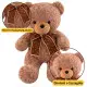 Plush Mascot Cuddly Toy Teddy Bear With Bow Polka Dots 45cm Plīša rotaļlietas