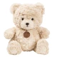 Plush Mascot Cuddly Toy Teddy Bear with Medallion Beige 25cm Plīša rotaļlietas