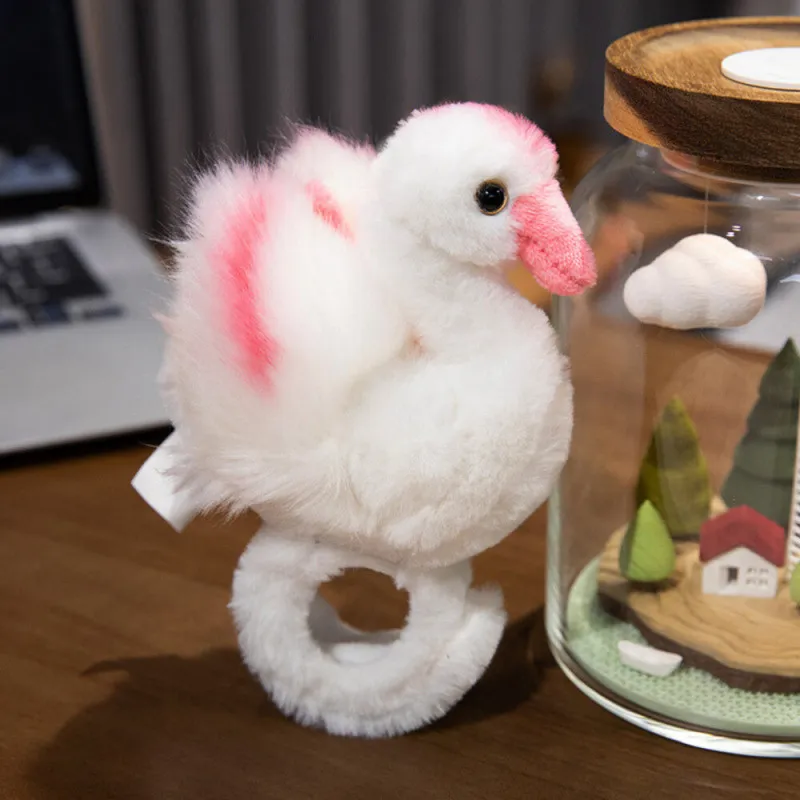 Plush Swan Mascot Wristband Bracelet Hand White Plīša rotaļlietas