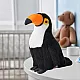 Plush Toucan Bird Plush Toy Mascot Cuddly Toy White 35cm Plīša rotaļlietas