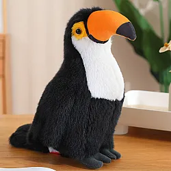 Must-valge pluusi mänguasi Tukan 30cm