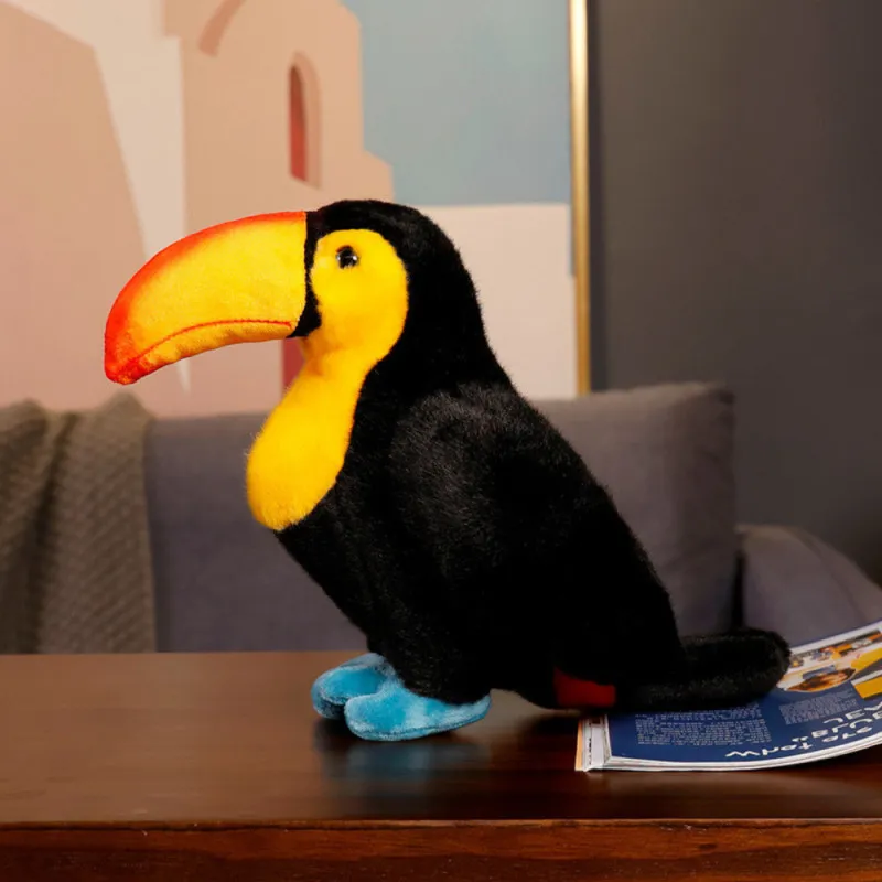 Plush Toy Plushie Toucan Black 25cm Plīša rotaļlietas
