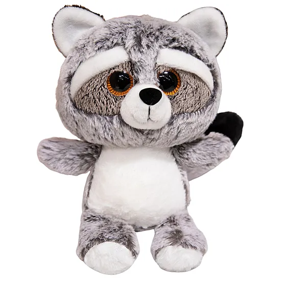 Plush Toy Raccoon Cuddly Toy Big Eyes 22cm Plīša rotaļlietas