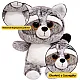 Plush Toy Raccoon Cuddly Toy Big Eyes 22cm Plīša rotaļlietas