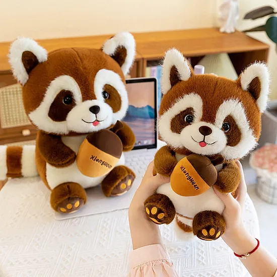 Plush Toy Raccoon with Acorn 23cm Plīša rotaļlietas
