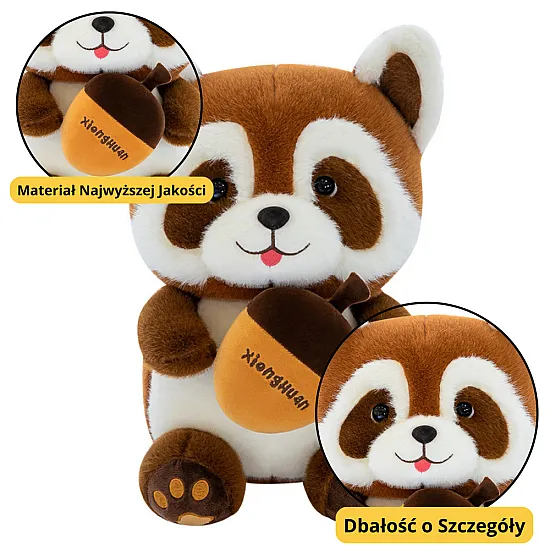 Plush Toy Raccoon with Acorn 23cm Plīša rotaļlietas