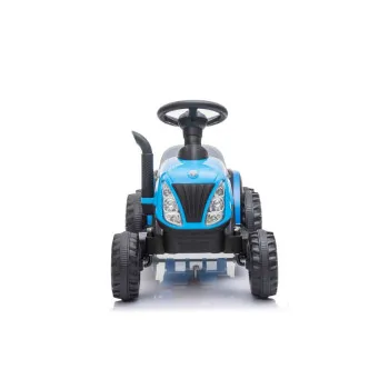 Zils elektriskais traktors ar piekabi A009
