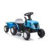 Zils elektriskais traktors ar piekabi A009