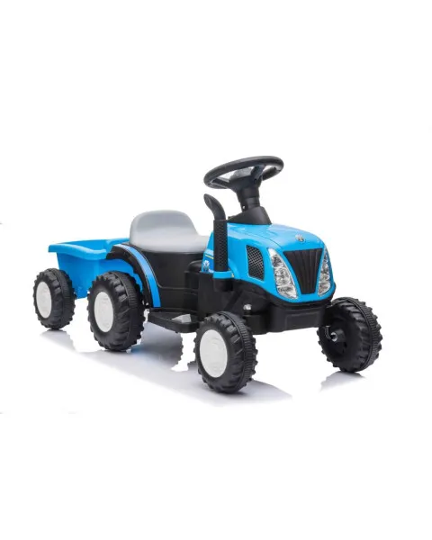 Zils elektriskais traktors ar piekabi A009
