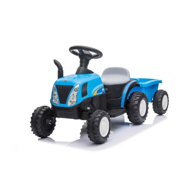 Zils elektriskais traktors ar piekabi A009