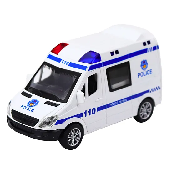 Police Car Ambulance Opening Doors Drive Lights Sounds Mix Rotaļlietu automašīnas