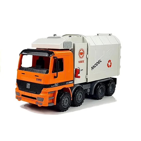 Powered Garbage Truck Trash Can Rotaļlietu automašīnas