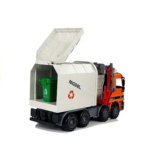 Powered Garbage Truck Trash Can Rotaļlietu automašīnas