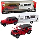 Set of Car Off-road Camper Metal Drive Lights Sounds Red 1:32 Rotaļlietu automašīnas