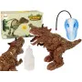 Tālvadības brūnais dinozaurs ar tvaika efektu