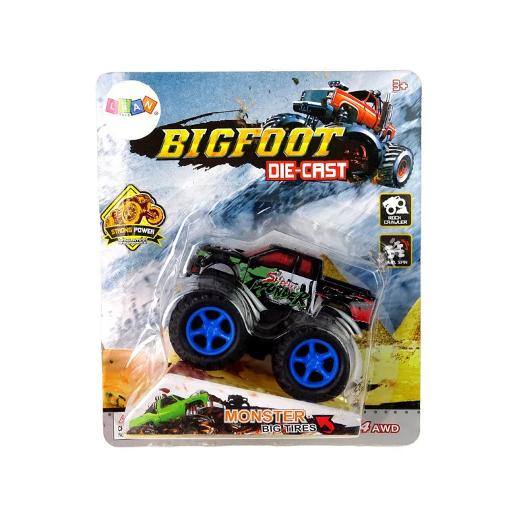 Resorak Monster Truck  Pull Back drive  Rubber tyres Metal body + Evolving Ramp Rotaļlietu automašīnas