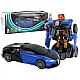 Robot Car 2in1 Bugatti Blue Light Effects Toy cars