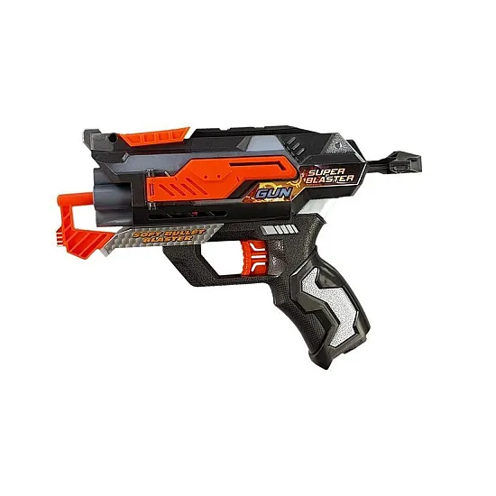 Black/red rifle with bullets and mask Rifles