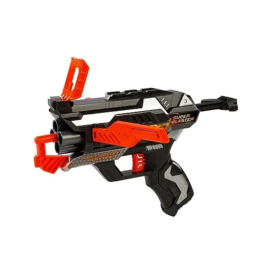Black/red rifle with bullets and mask Rifles