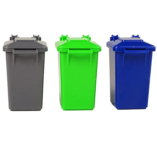Rubbish Truck Bins Dark Green Sounds Lights Rotaļlietu automašīnas