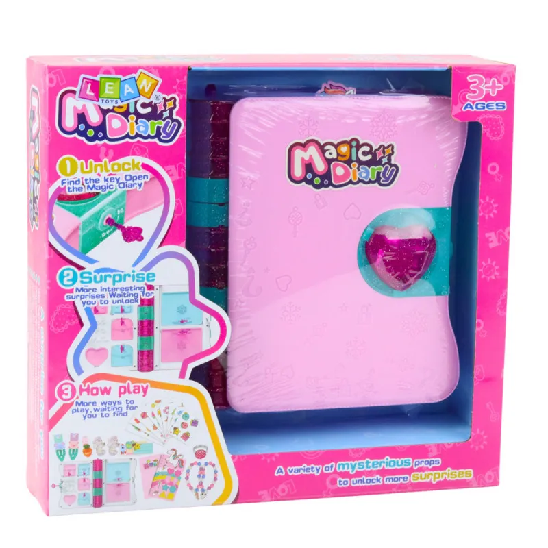Secret Diary Padlock Notebook Locker Key Accessories Pink Saimnieki