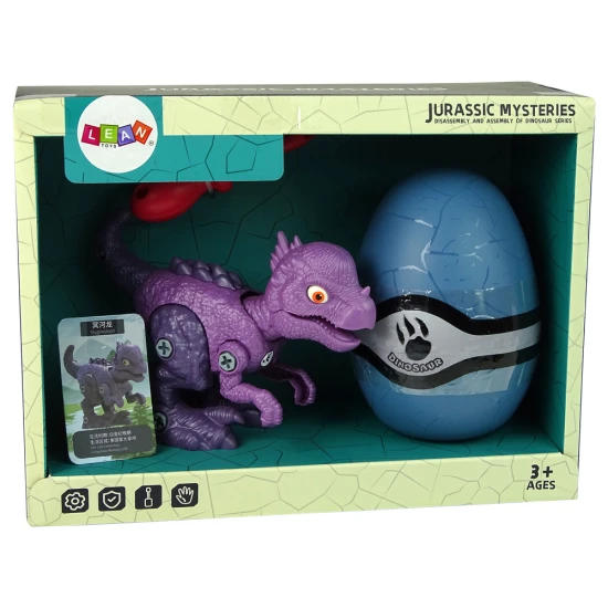 Zils dinozaura olas ar izjaucamu violetu dinozauru. Dinozauri