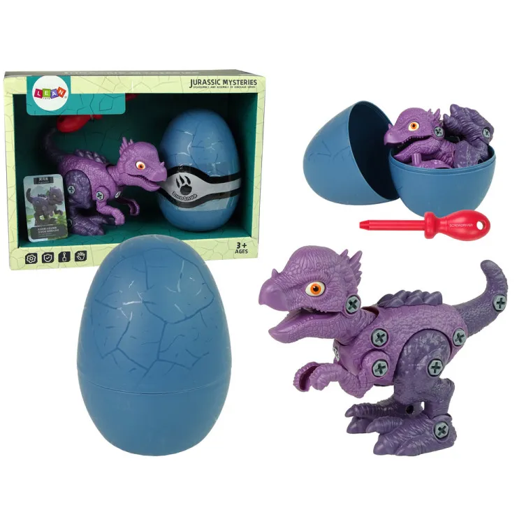 Zils dinozaura olas ar izjaucamu violetu dinozauru. Dinozauri