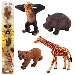 Savvaļas dzīvnieku mini figūriņu komplekts 6-9cm 4gab.