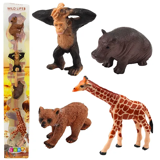 Savvaļas dzīvnieku mini figūriņu komplekts 6-9cm 4gab. Dzīvnieku figūriņas