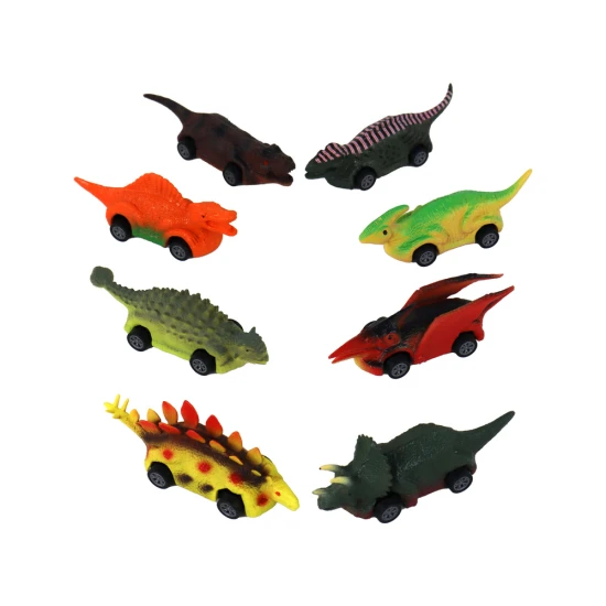 Krāsains dinozauru automašīnu komplekts 8 gab. Dinozauri