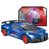 Sports Car Obstacle Sensor Led Ball 360° Rotation Lights Sound Blue Rotaļlietu automašīnas