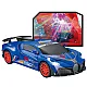 Sports Car Obstacle Sensor Led Ball 360° Rotation Lights Sound Blue Samochody-zabawki