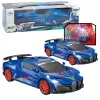 Sports Car Obstacle Sensor Led Ball 360° Rotation Lights Sound Blue Rotaļlietu automašīnas