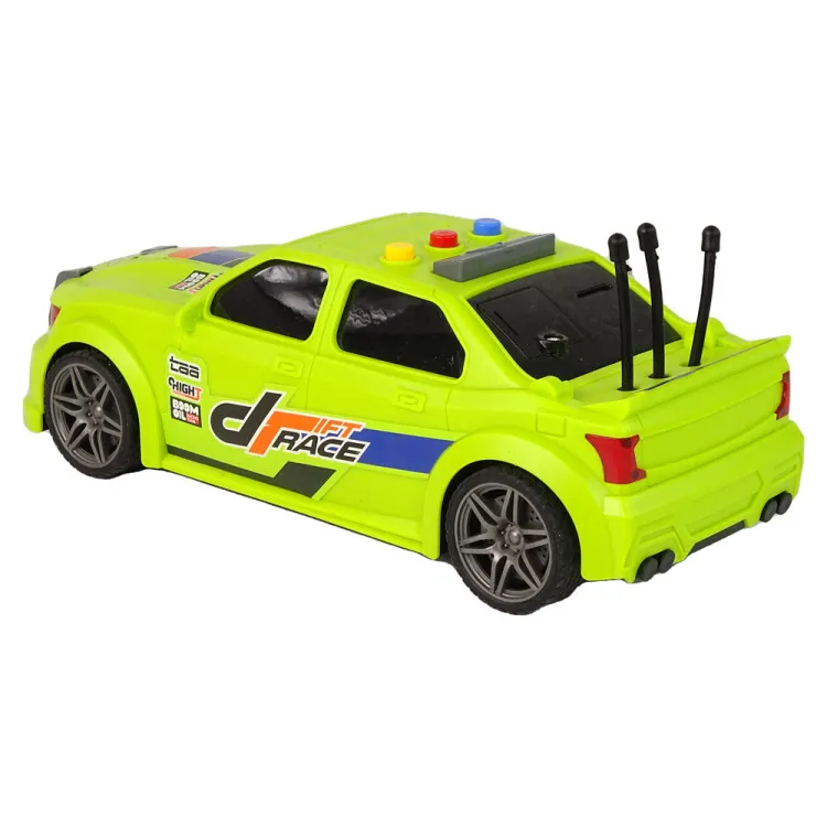 Sports Car Racing Lights Sounds Green 1:16 Rotaļlietu automašīnas