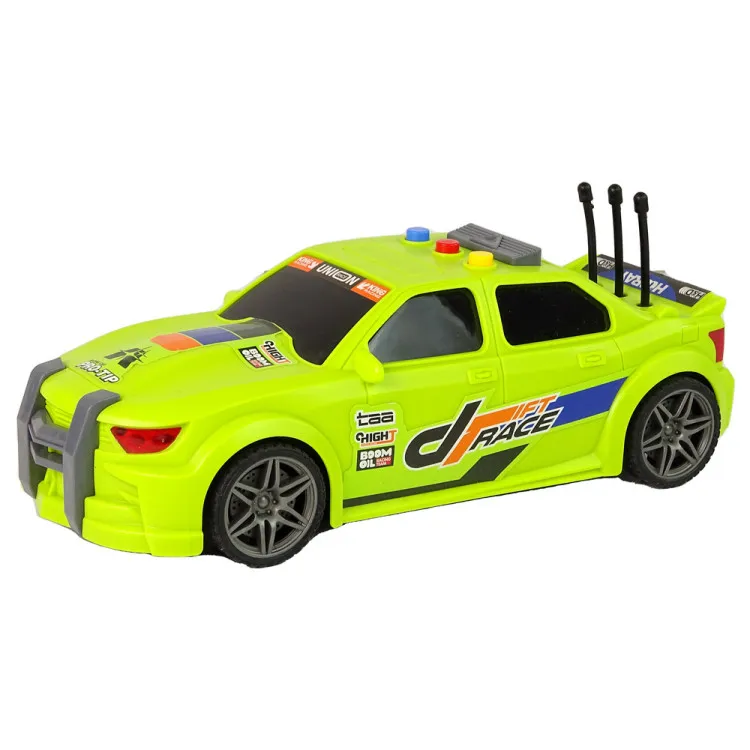 Sports Car Racing Lights Sounds Green 1:16 Rotaļlietu automašīnas
