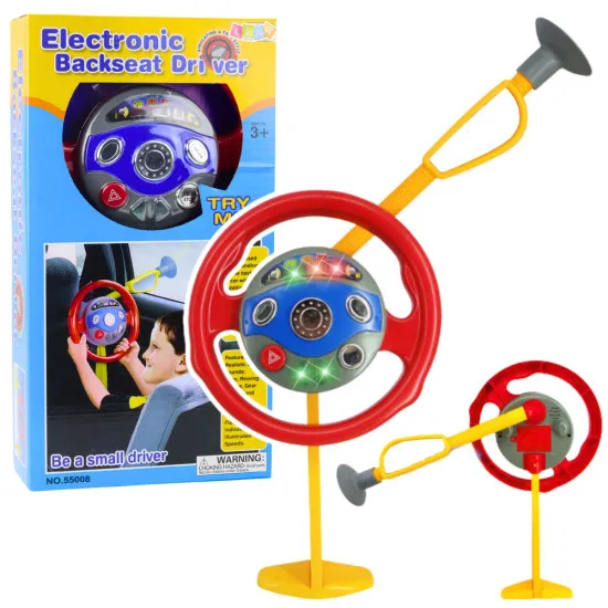Steering Wheel Car Simulator with Suction Cups for Kids Lights and Sounds Rotaļlietu automašīnas