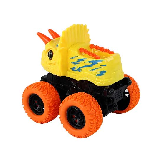 Triceratops Friction Drive Vehicle Yellow Rotaļlietu automašīnas
