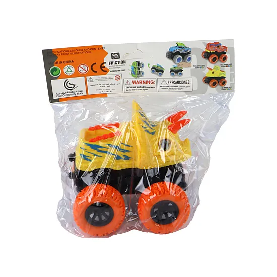 Triceratops Friction Drive Vehicle Yellow Rotaļlietu automašīnas