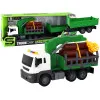 Truck With Crane Friction Drive Sounds Green Wood 1:16 Rotaļlietu automašīnas