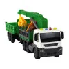 Truck With Crane Friction Drive Sounds Green Wood 1:16 Rotaļlietu automašīnas