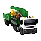 Truck With Crane Friction Drive Sounds Green Wood 1:16 Rotaļlietu automašīnas