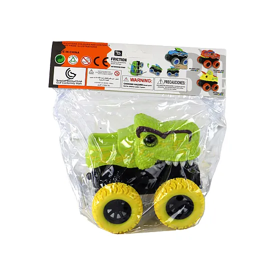 Tyrannosaurus Rex Vehicle Friction Drive Green Rotaļlietu automašīnas